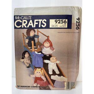 McCalls Crafts 9256 Doll Wardrobe Pattern Size 16" Soft Sculpture Uncut Vintage
